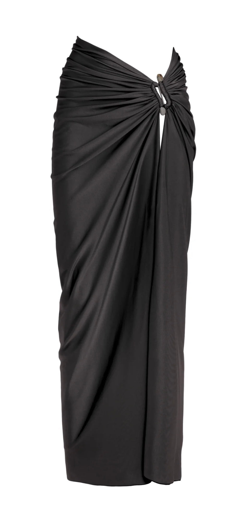 BAMBOO MIDI SKIRT NERO