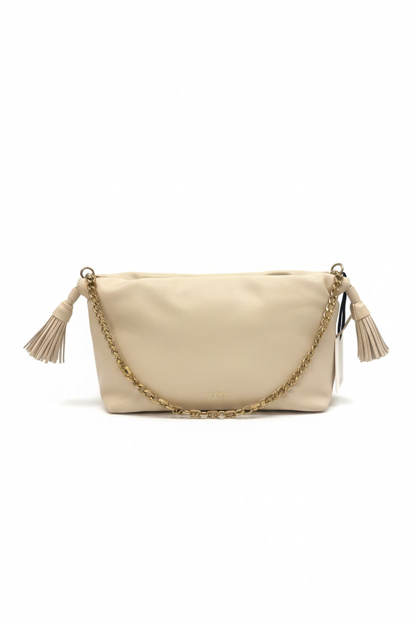 TASSEL SMALL BAG MANDORLA