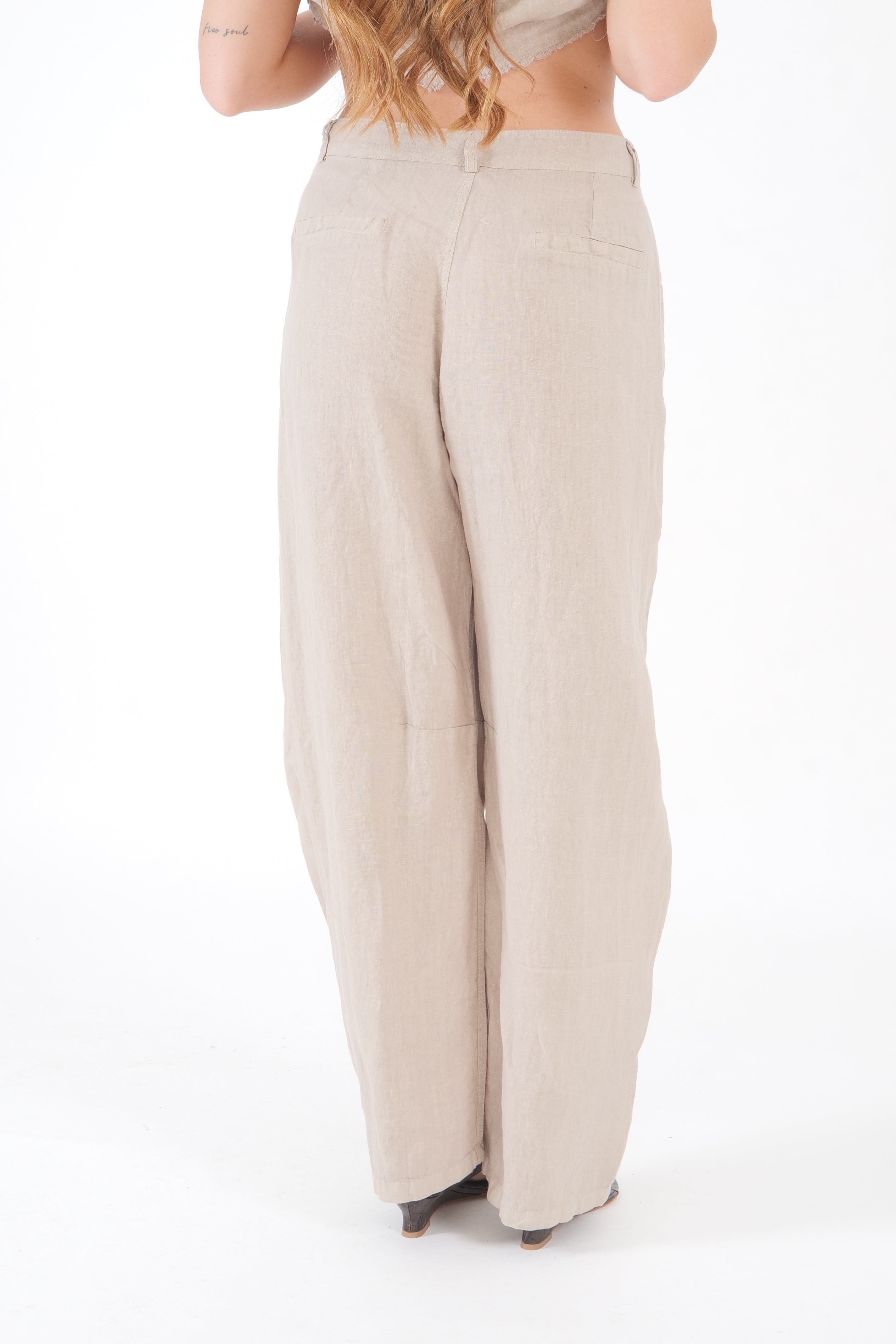 PANTALONE LINO SABBIA