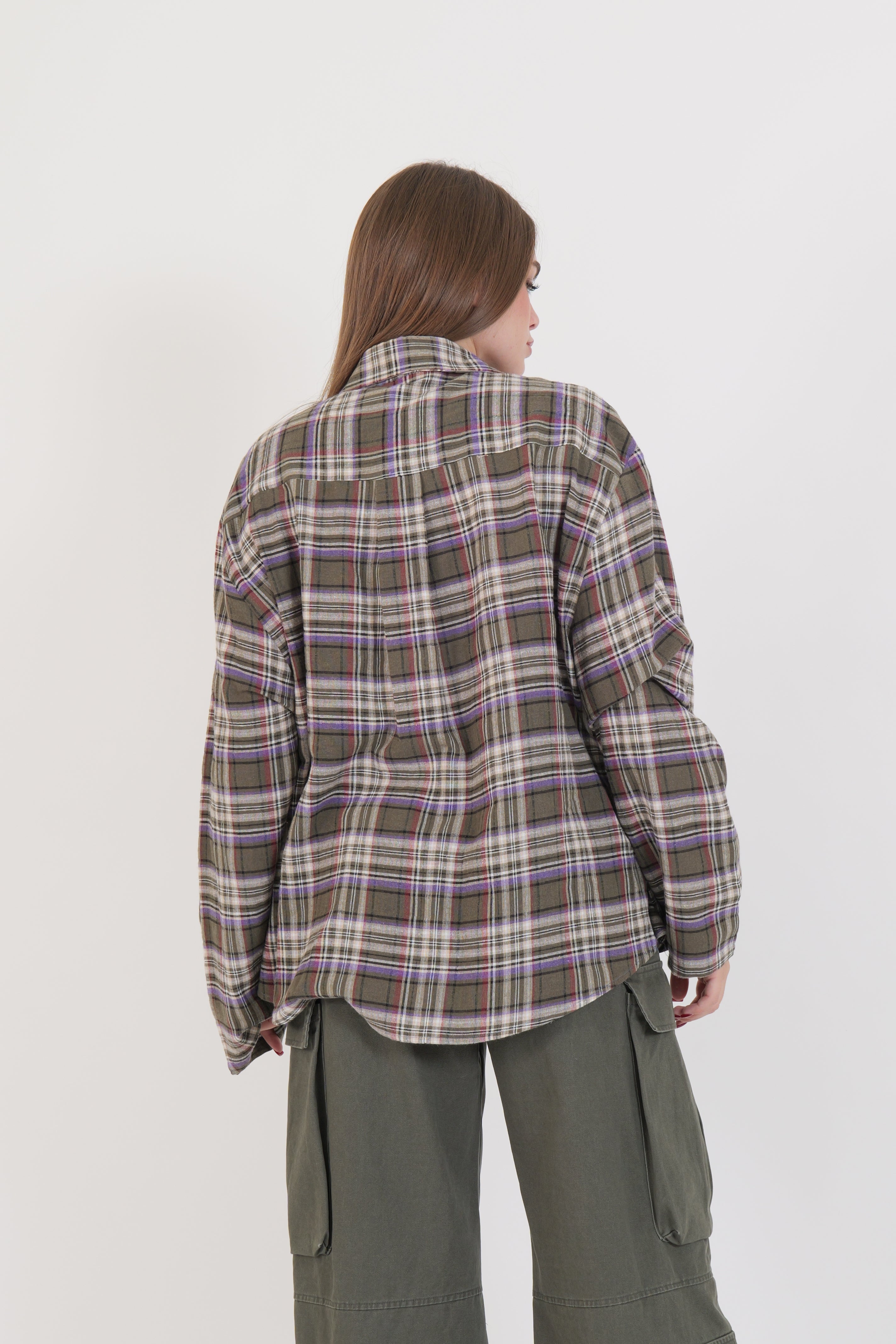 CAMICIA MAY MILITARE/VIOLA