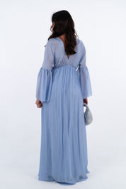 DRESS SETA CELESTE