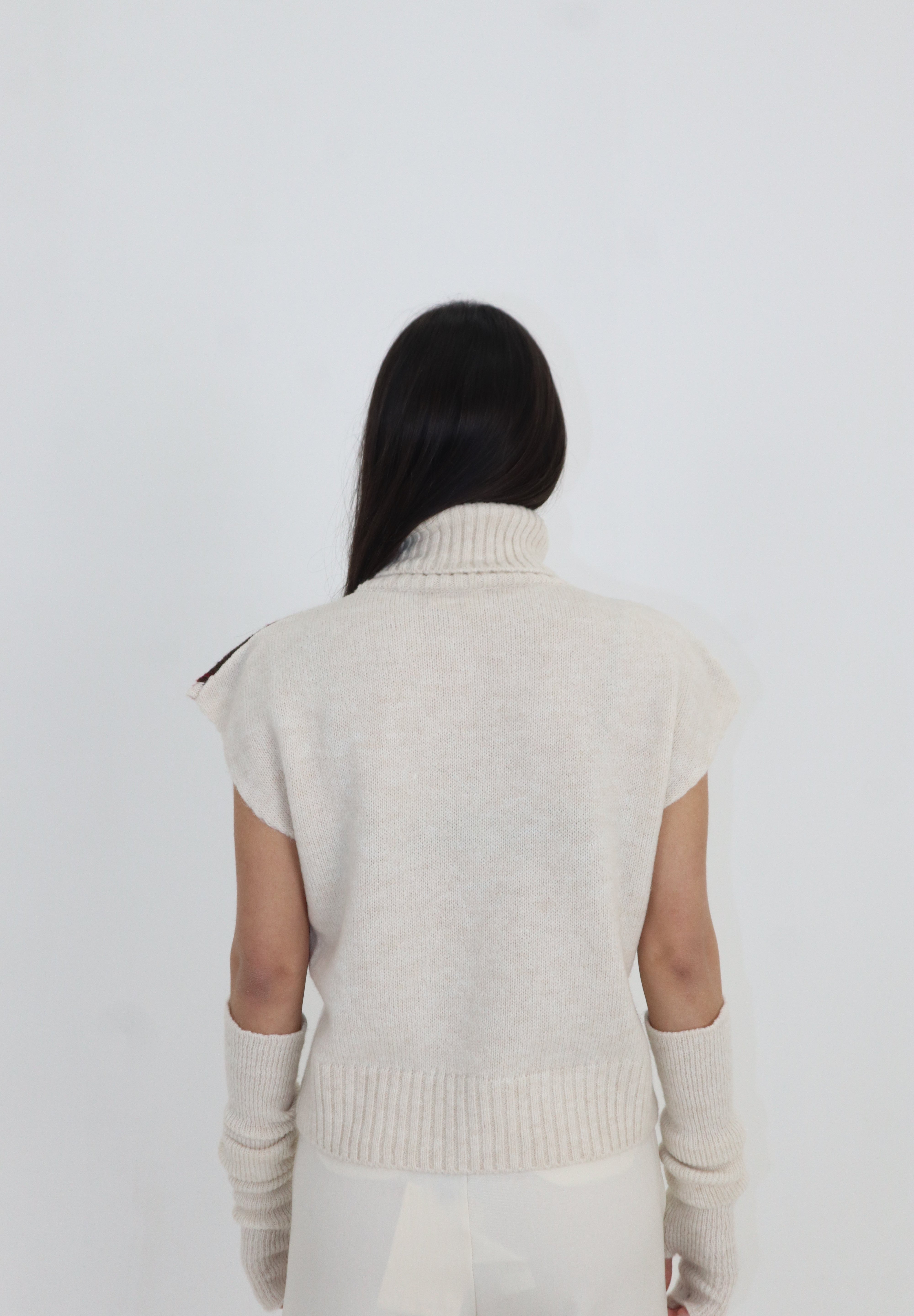 GILET COLLO ALTO ROMBI