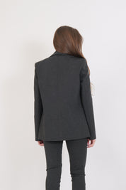 BLAZER MONOPETTO GRIGIO SCURO