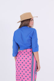 CAMICIA MUSSOLA BLU