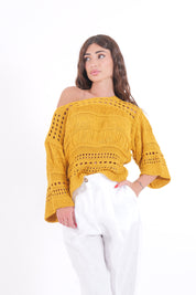 MAGLIA PERFORATED VICOLO SENAPE