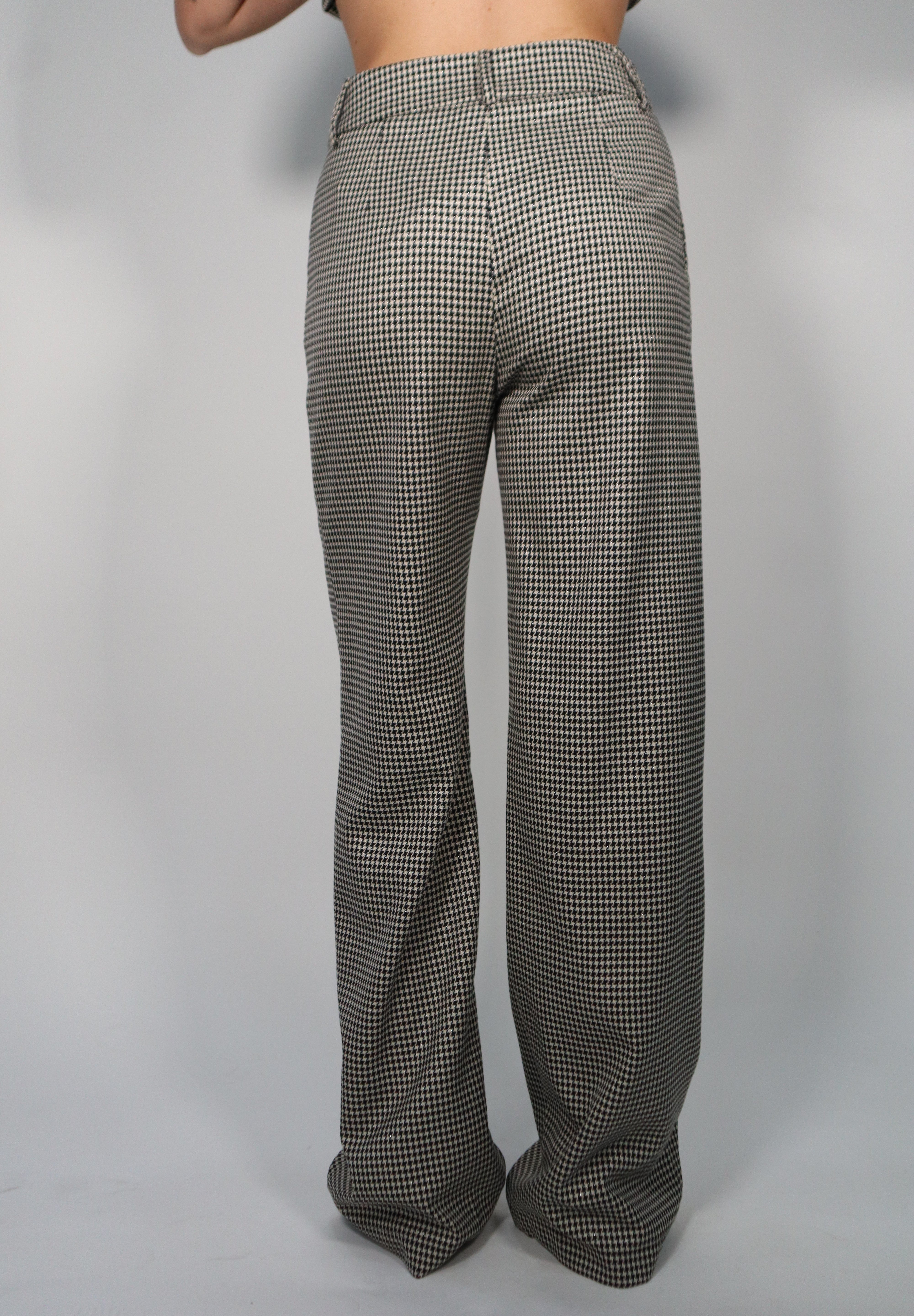 PANTALONE VITA ALTA CHECK