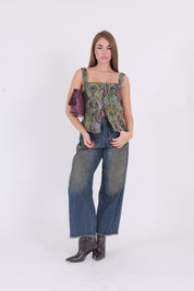 TOP KAREN VERDE/BORDEAUX