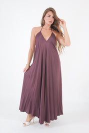 JUMPSUITE SATIN PRUGNA
