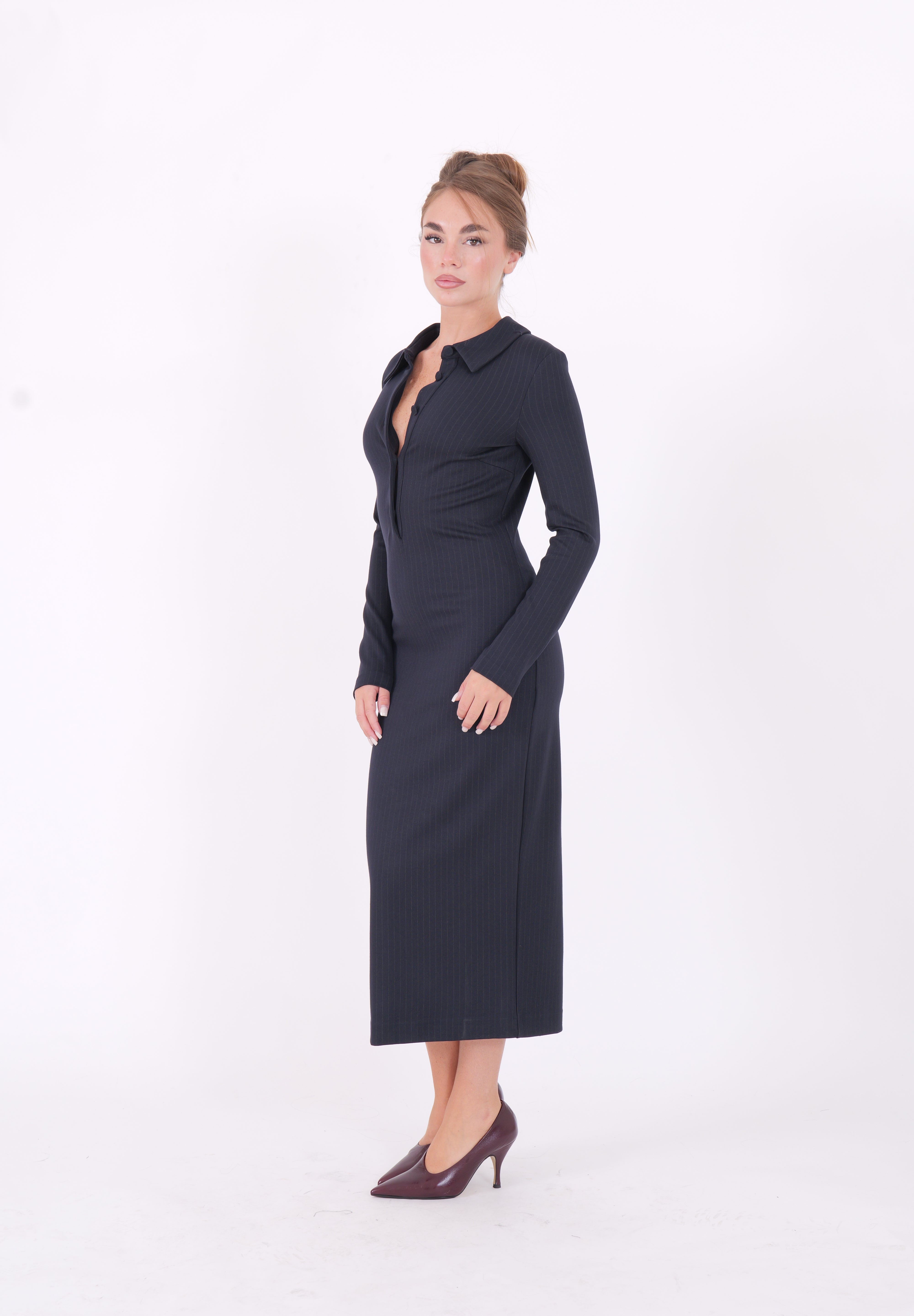 ABITO MARY GESSATO BLU