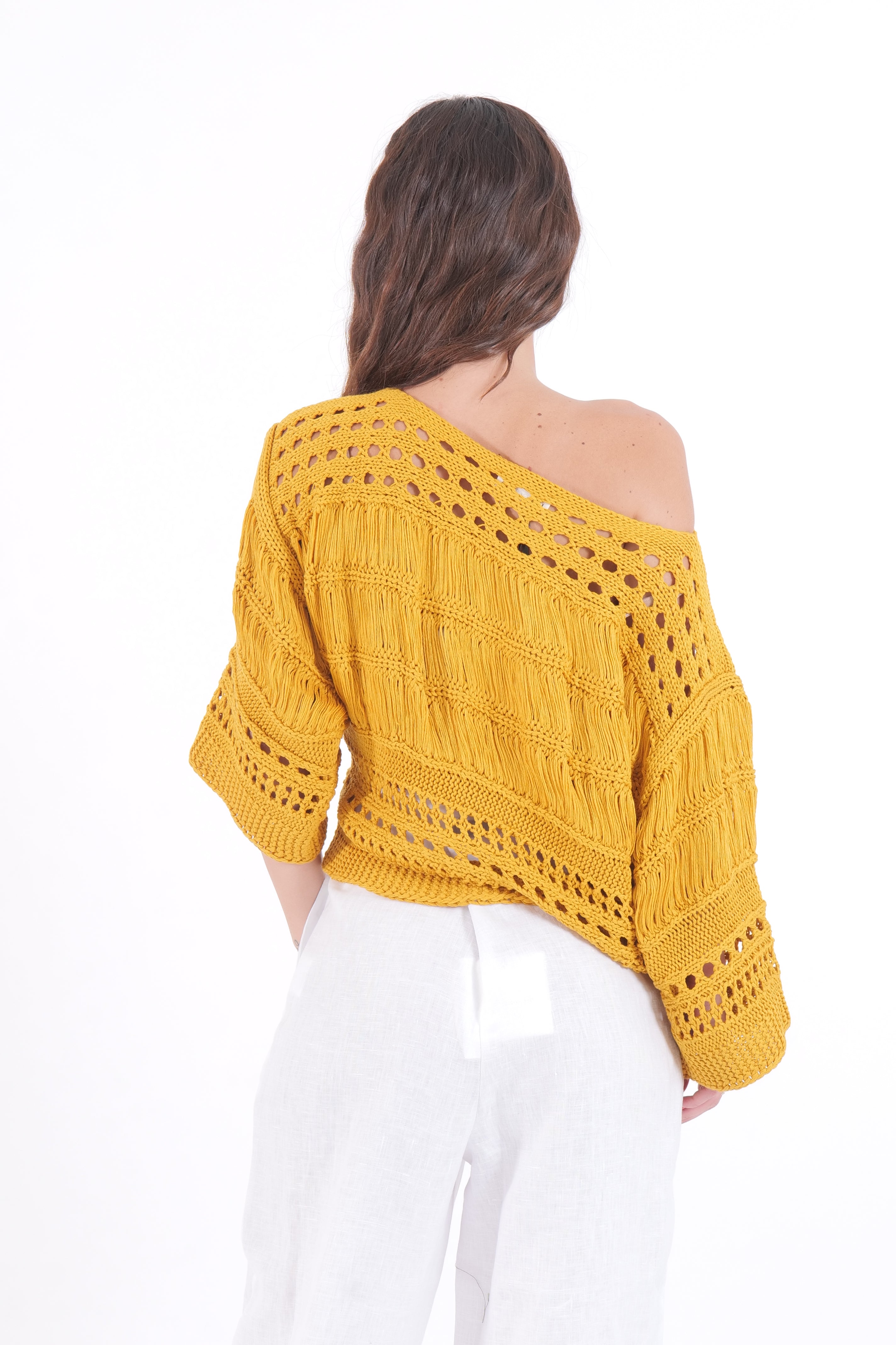 MAGLIA PERFORATED VICOLO SENAPE