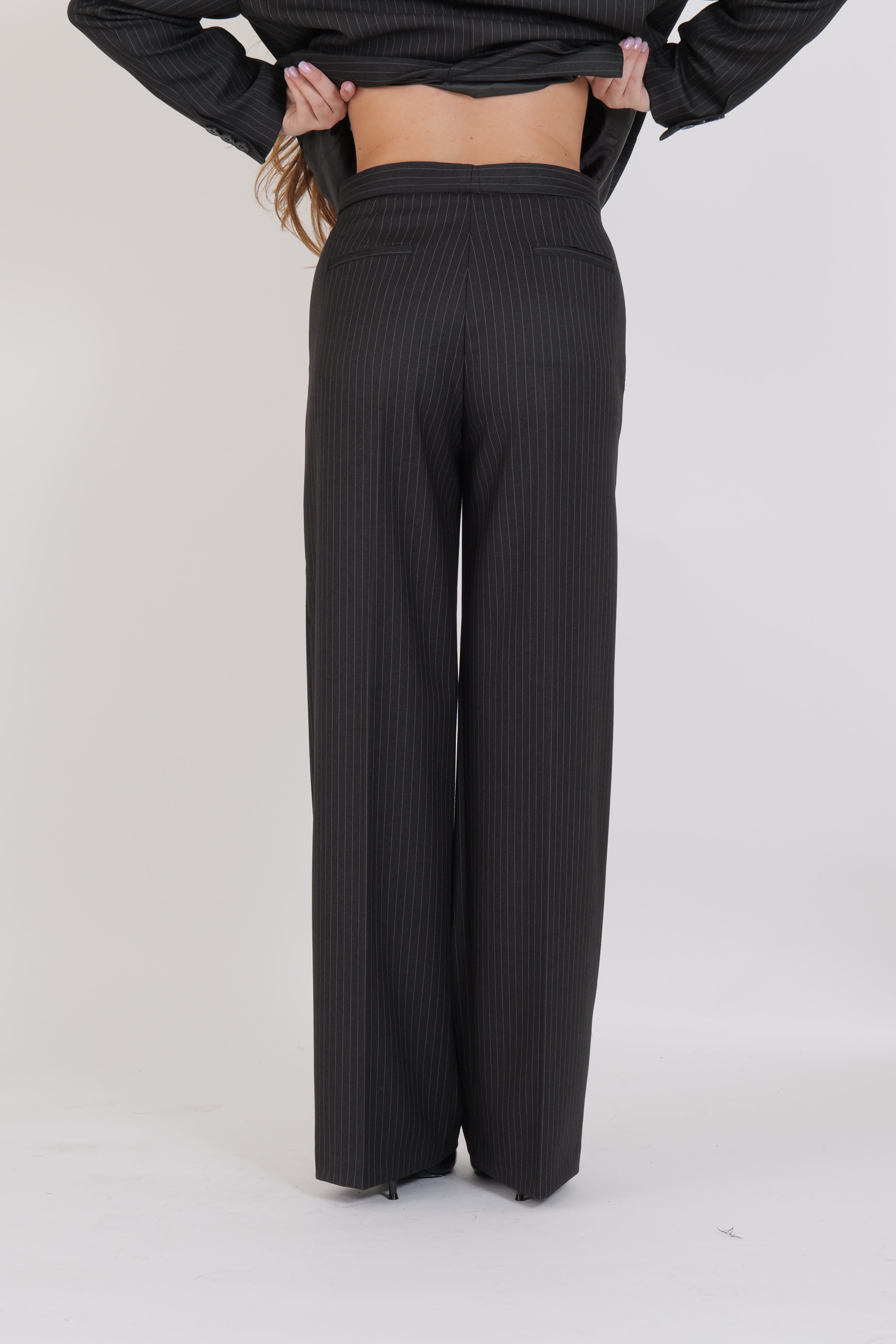 PANTALONE GESSATO ANTRACITE VICOLO
