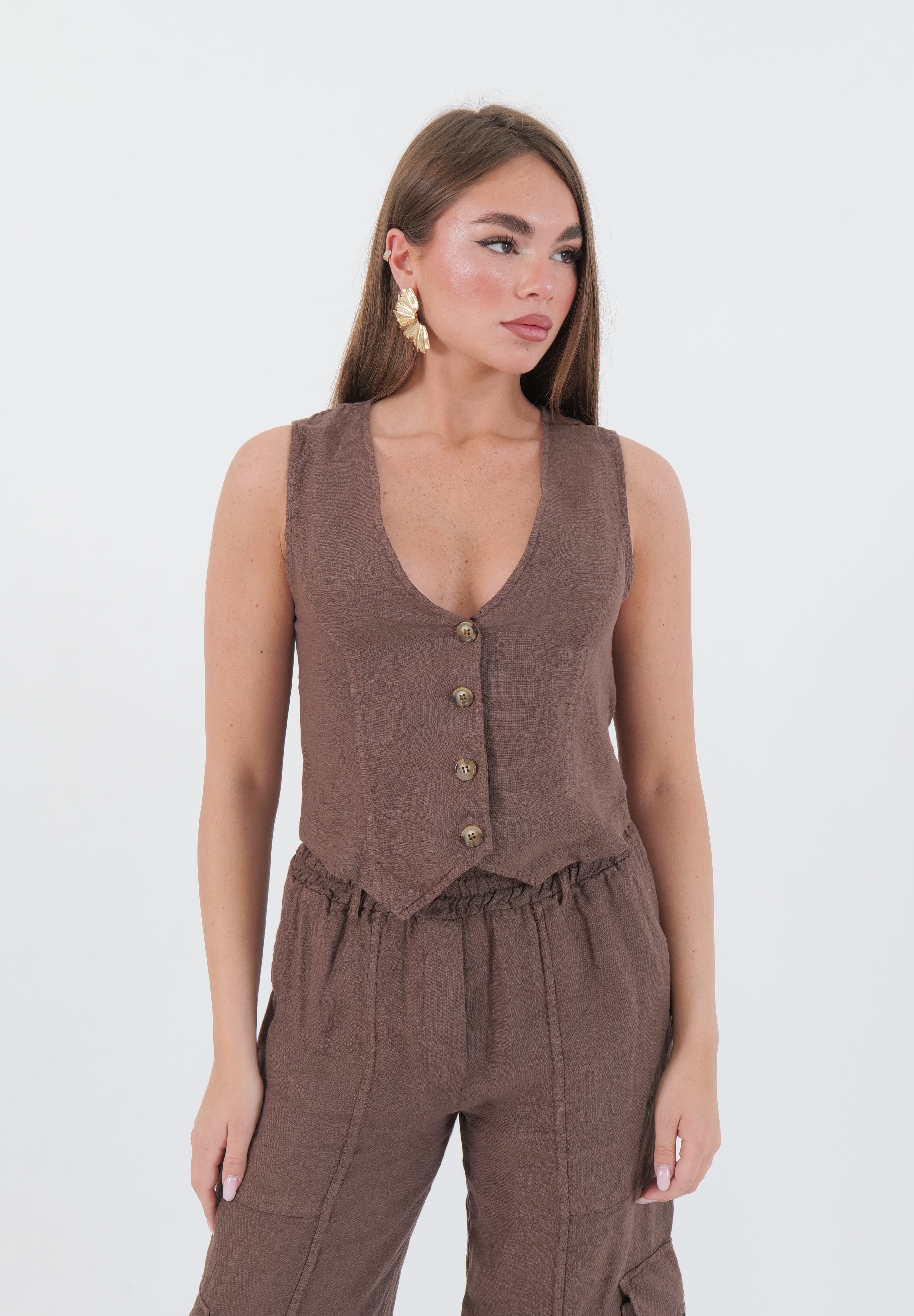 GILET LINO CHOCOLATE