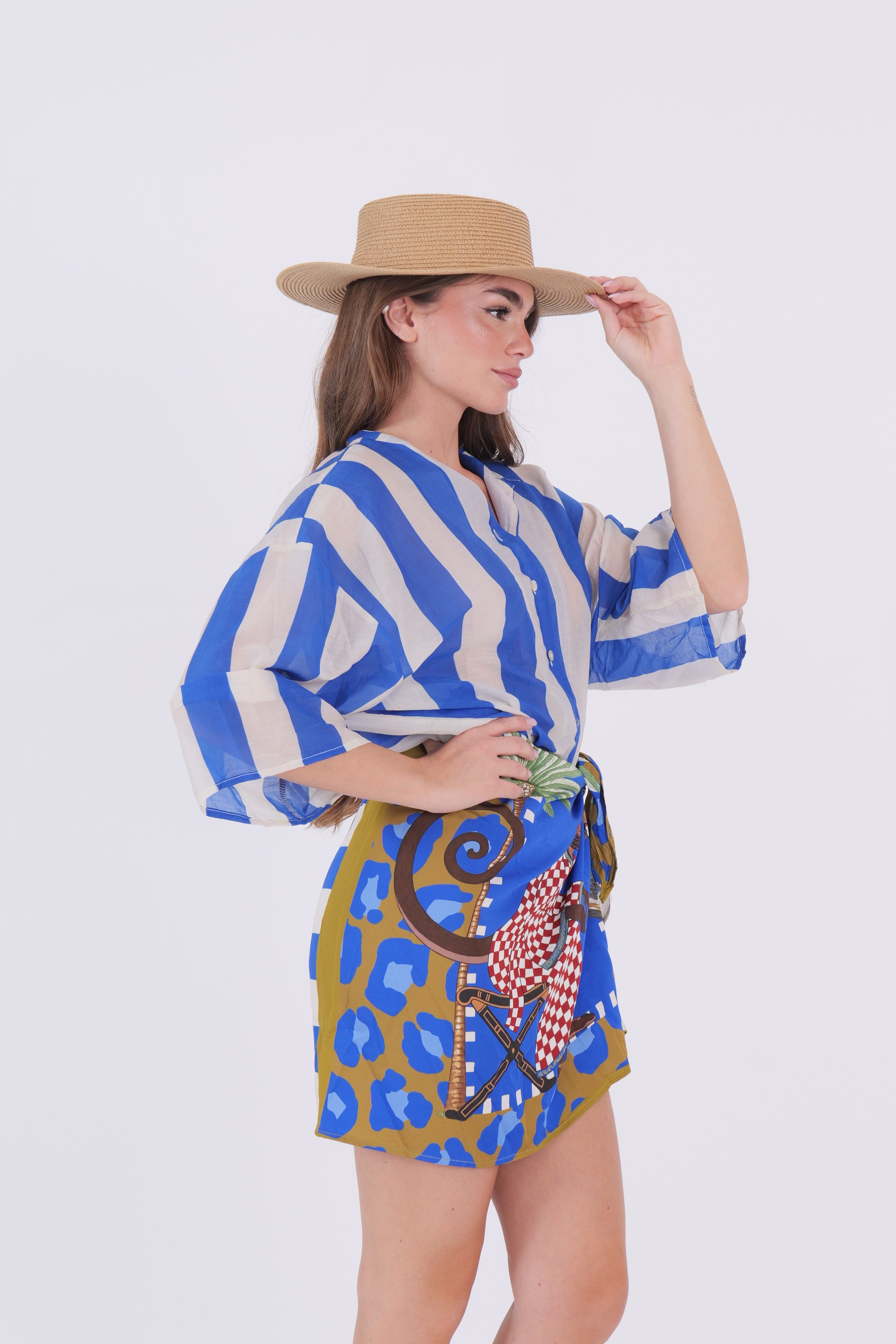 CAMICIA RIGHE BLU E BIANCA
