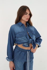 CAMICIA DENIM NODO
