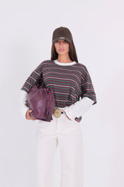 T-SHIRT ALA VERDE/BIANCO/BORDEAUX