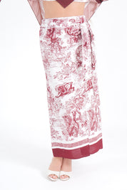 GONNA MIDI FOULARD TOILE INDIA