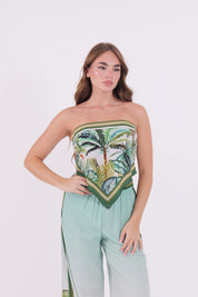 TOP NATURE FOULARD VERDE