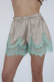 SHORT NEREA SATIN BEIGE