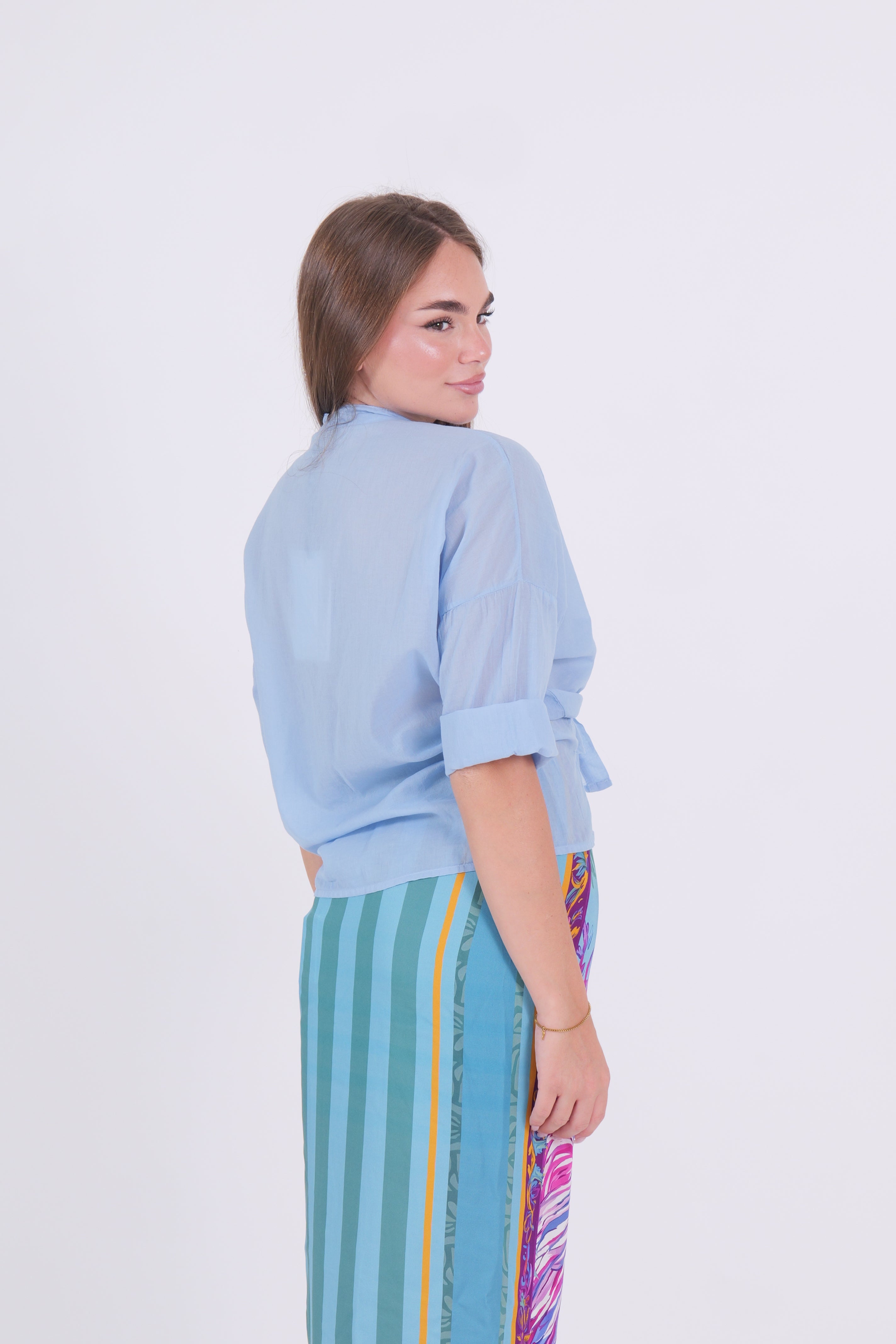 CAMICIA MUSSOLA CELESTE