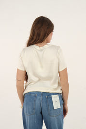 TOP SATIN AVORIO