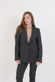 BLAZER MONOPETTO GRIGIO SCURO