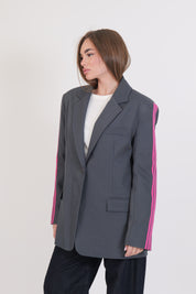BLAZER GRIGIO/FUXIA