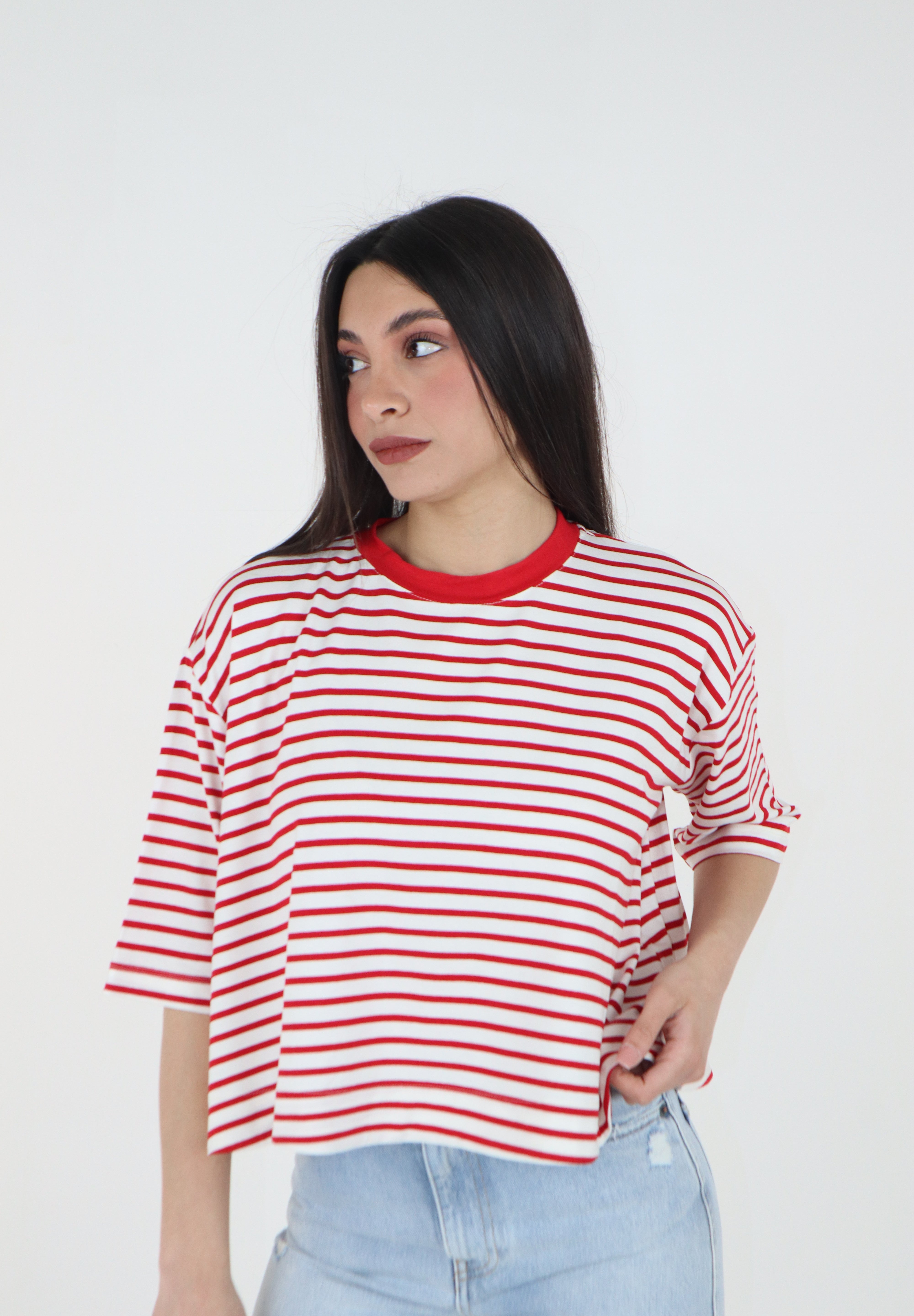 T-SHIRT CROP RED
