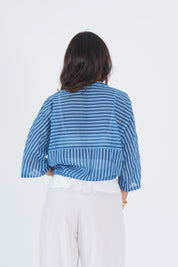 CAMICIA MUSSOLA BLU/AZZURRO