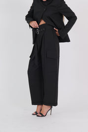 PANTALONE TASCONI NERO