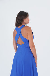 ABITO SCOLLO V BLU