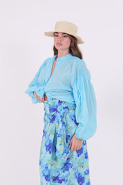 CAMICIA MUSSOLA CELESTE