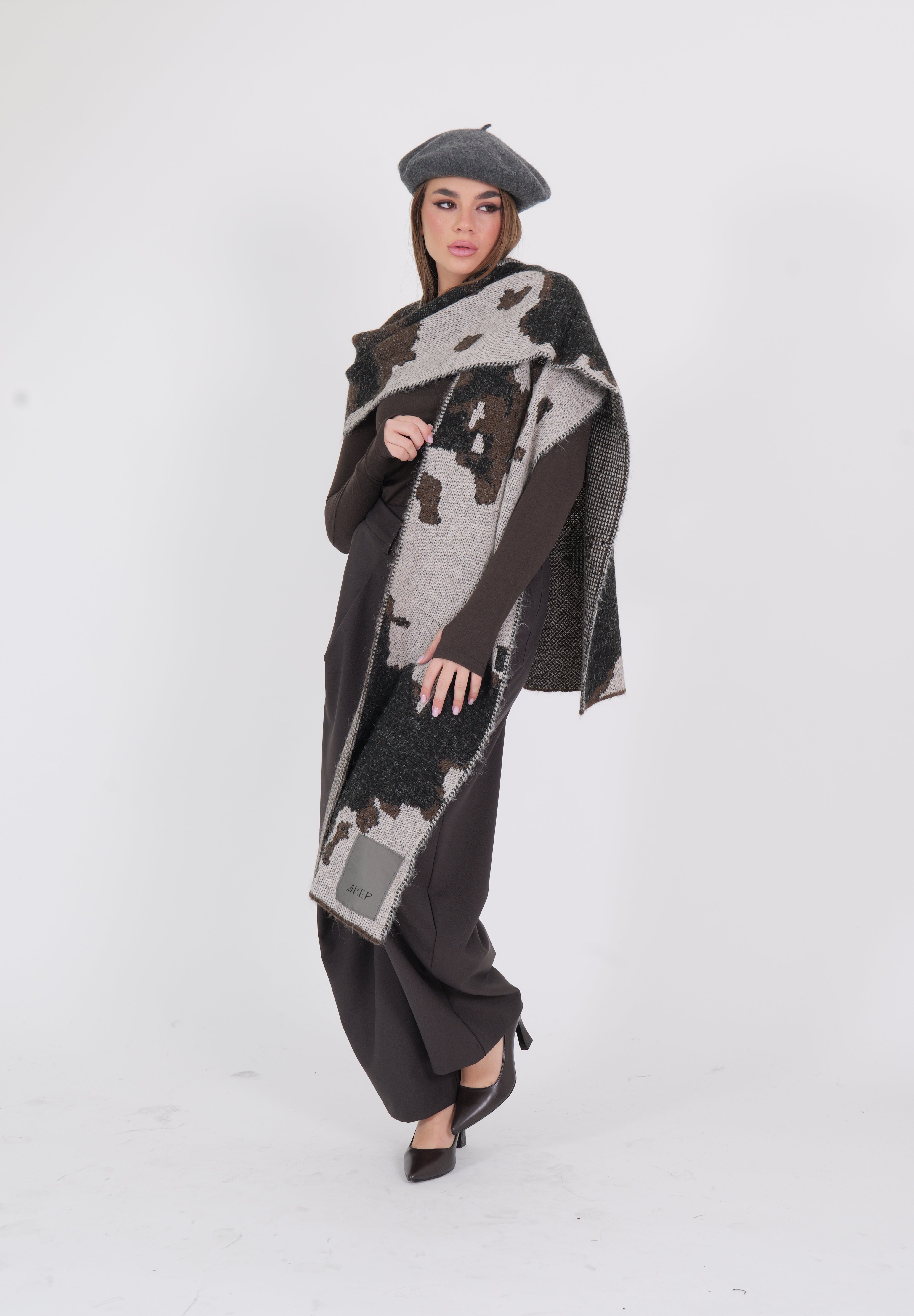 CAROL SCARF AKEP NERO/MORO/SABBIA