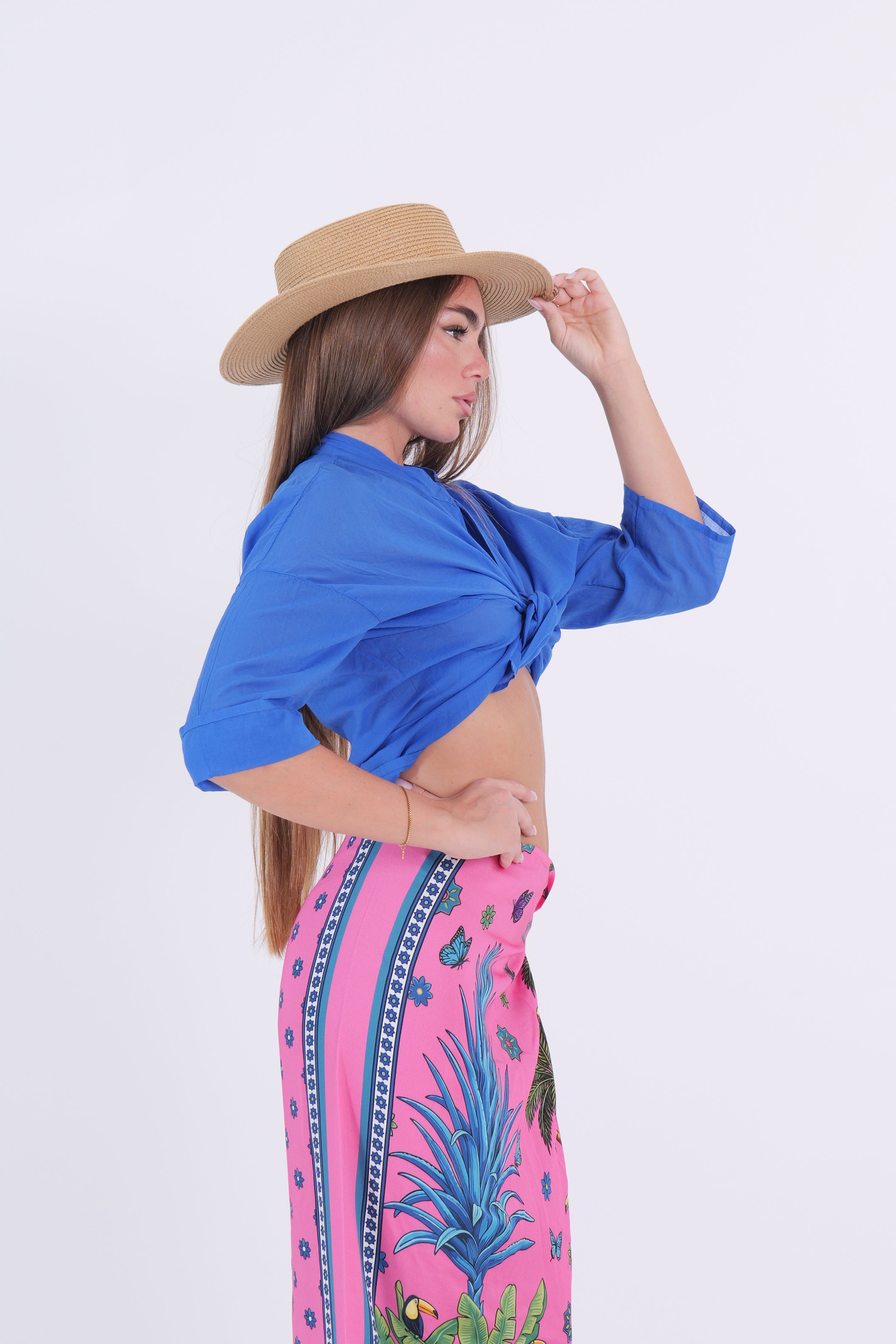 CAMICIA MUSSOLA BLU