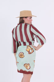 CAMICIA MUSSOLA RIGA INDIA/TIFFANY