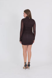 CRUSH DRESS NORMA CHOCO