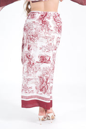 GONNA MIDI FOULARD TOILE INDIA