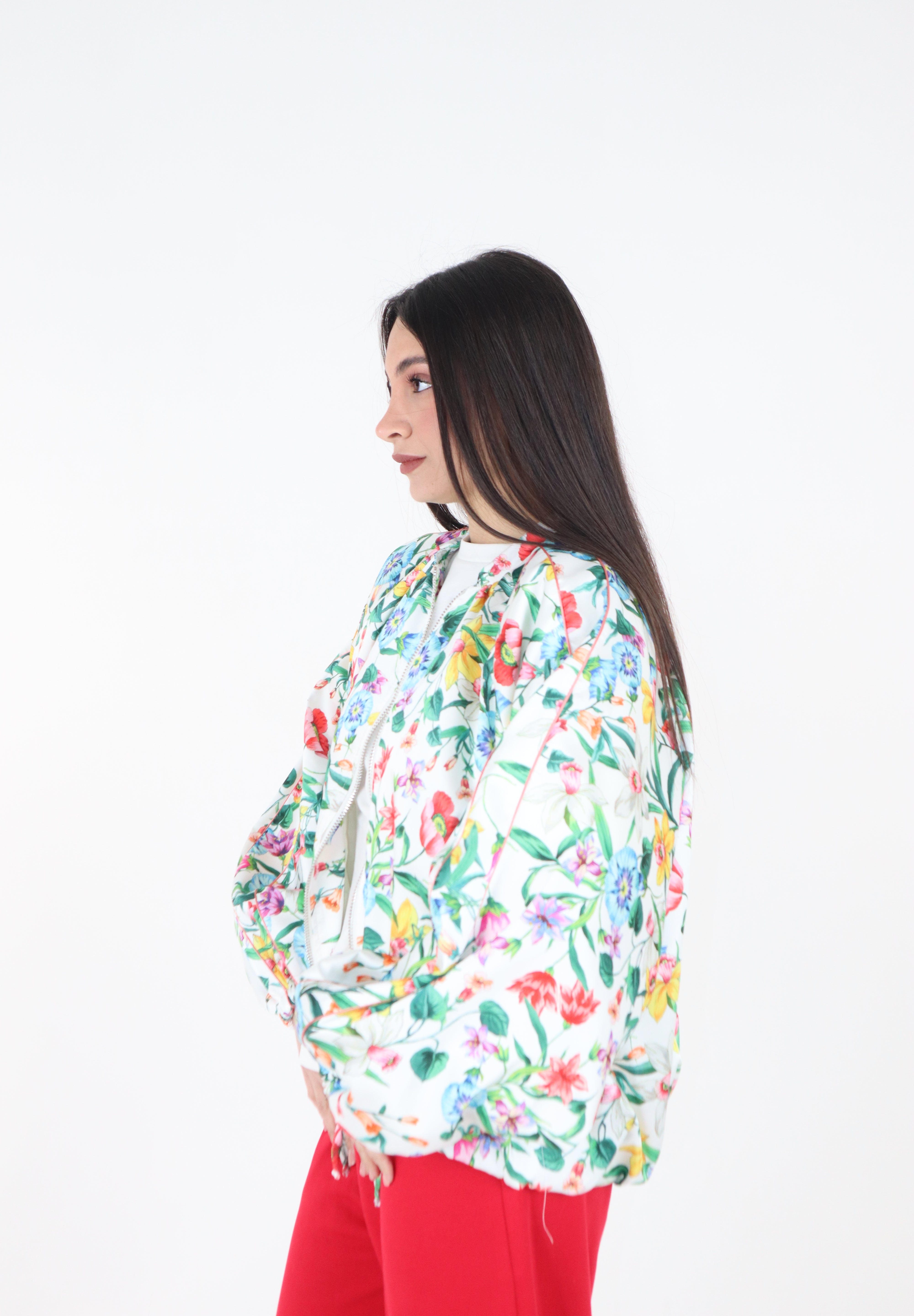 BOMBER FLOREALE SATIN