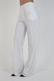 PANTALONE GESSATO WHITE