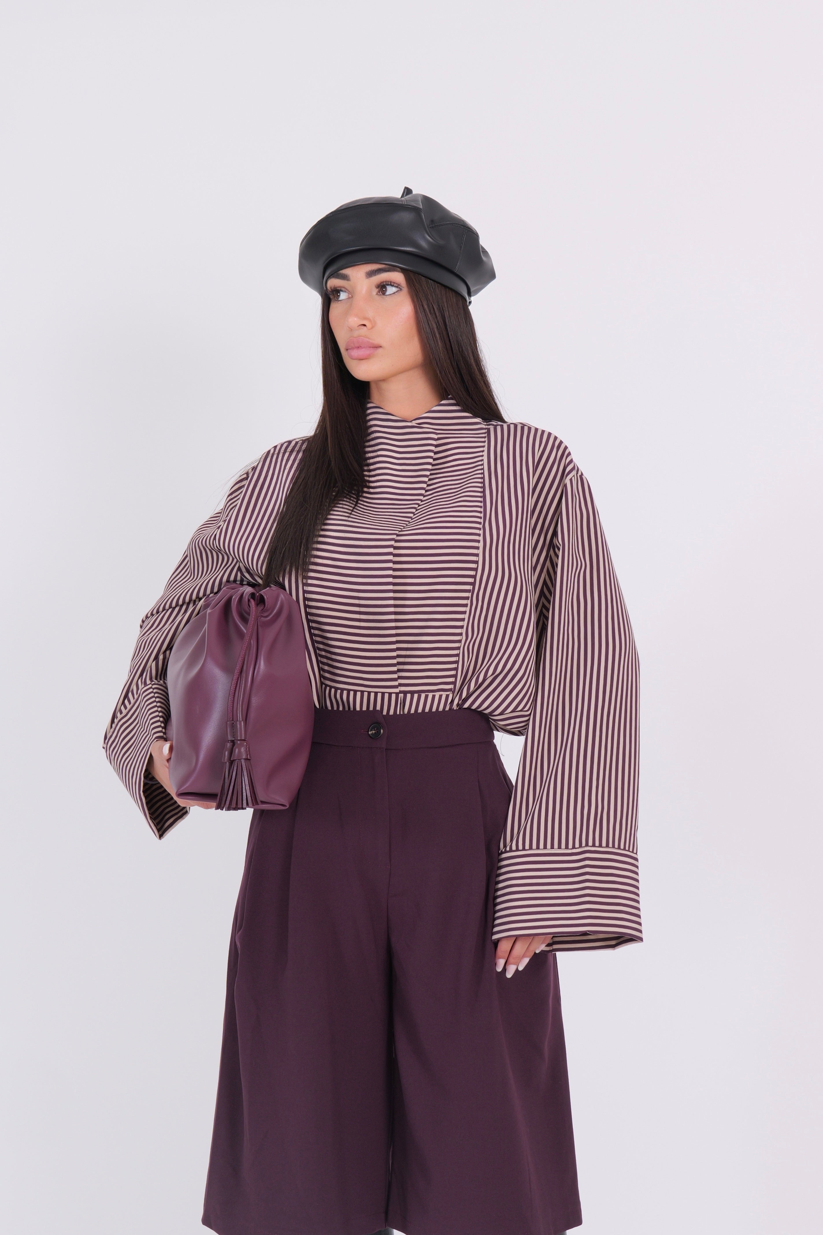 CAMICIA INDIA BORDEAUX