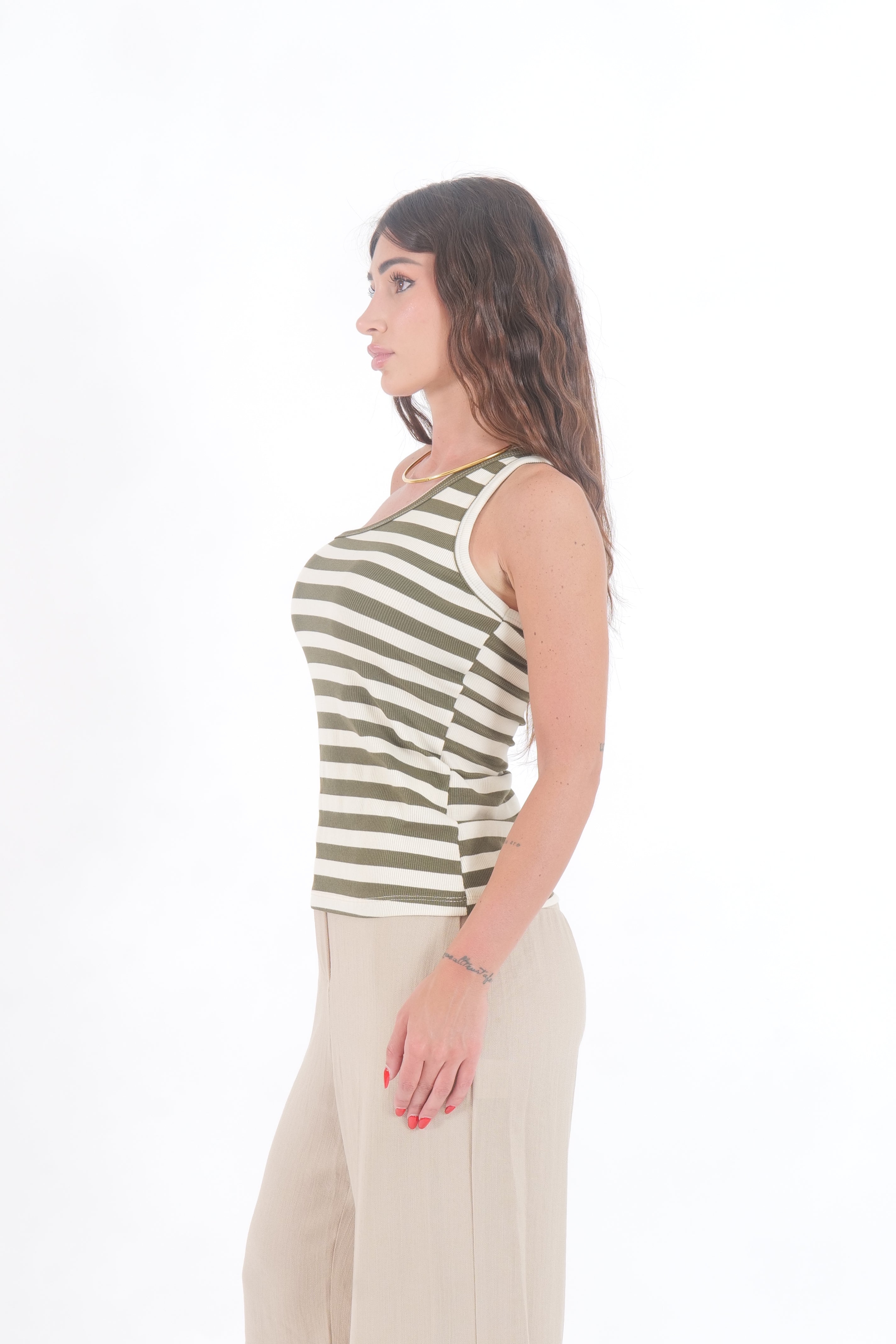 CANOTTA STRIPES MILITARE