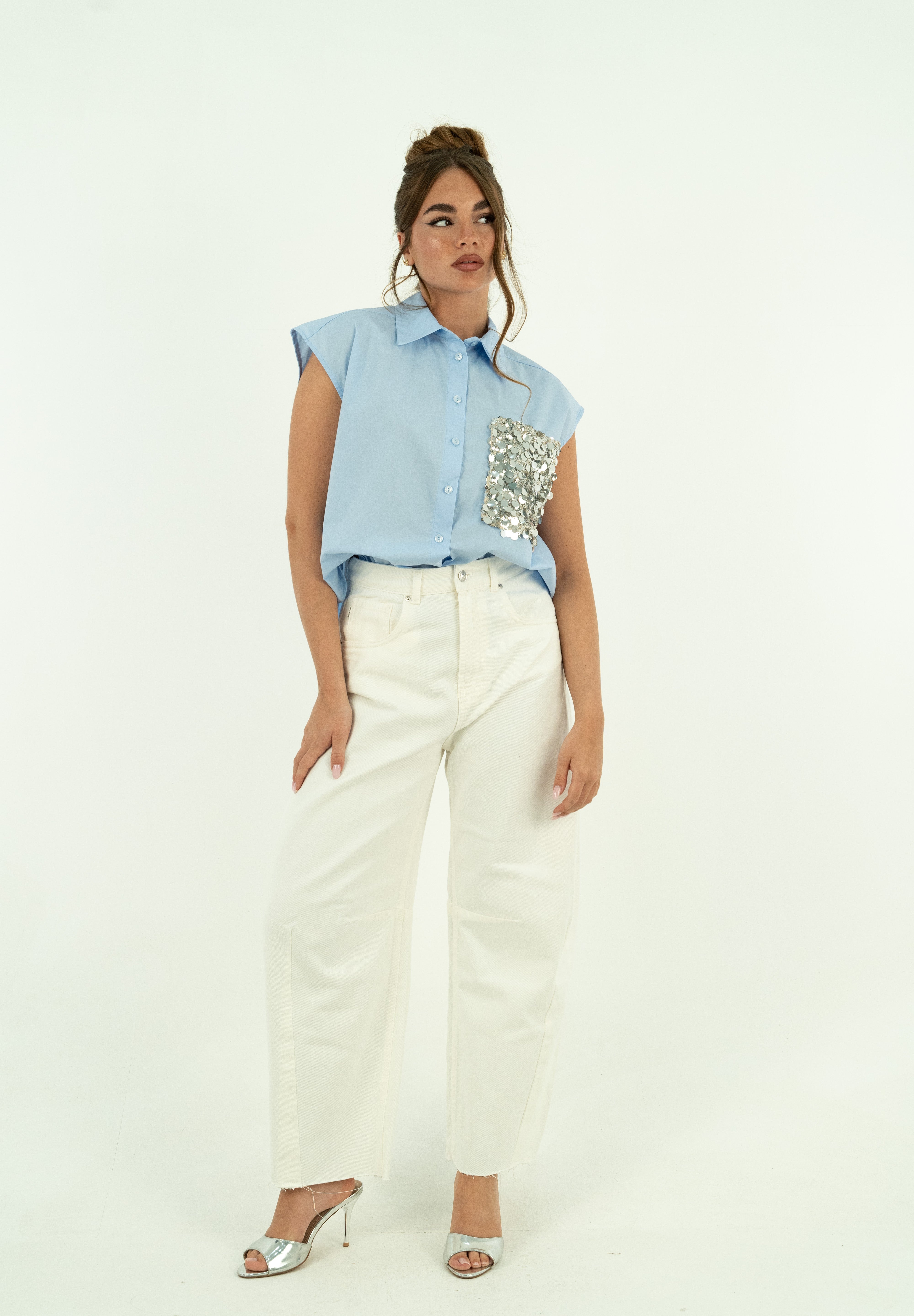 CAMICIA SKY SMANICATA