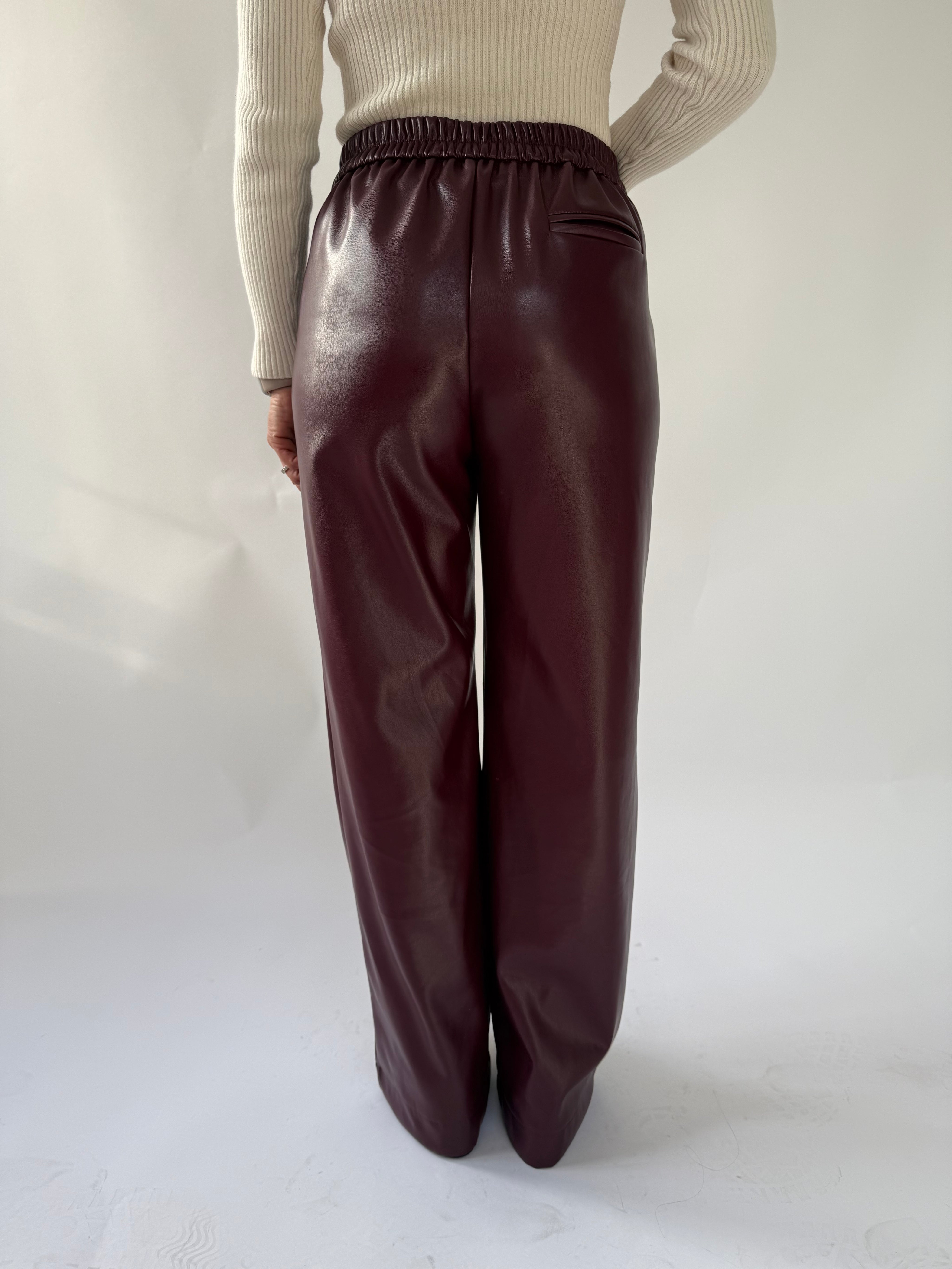 PANTALONE LEATHER ELASTICO