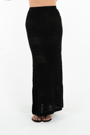 GONNA MAXI LACE NERA