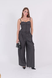 PANTALONE CARGO GESSATO GRIGIO