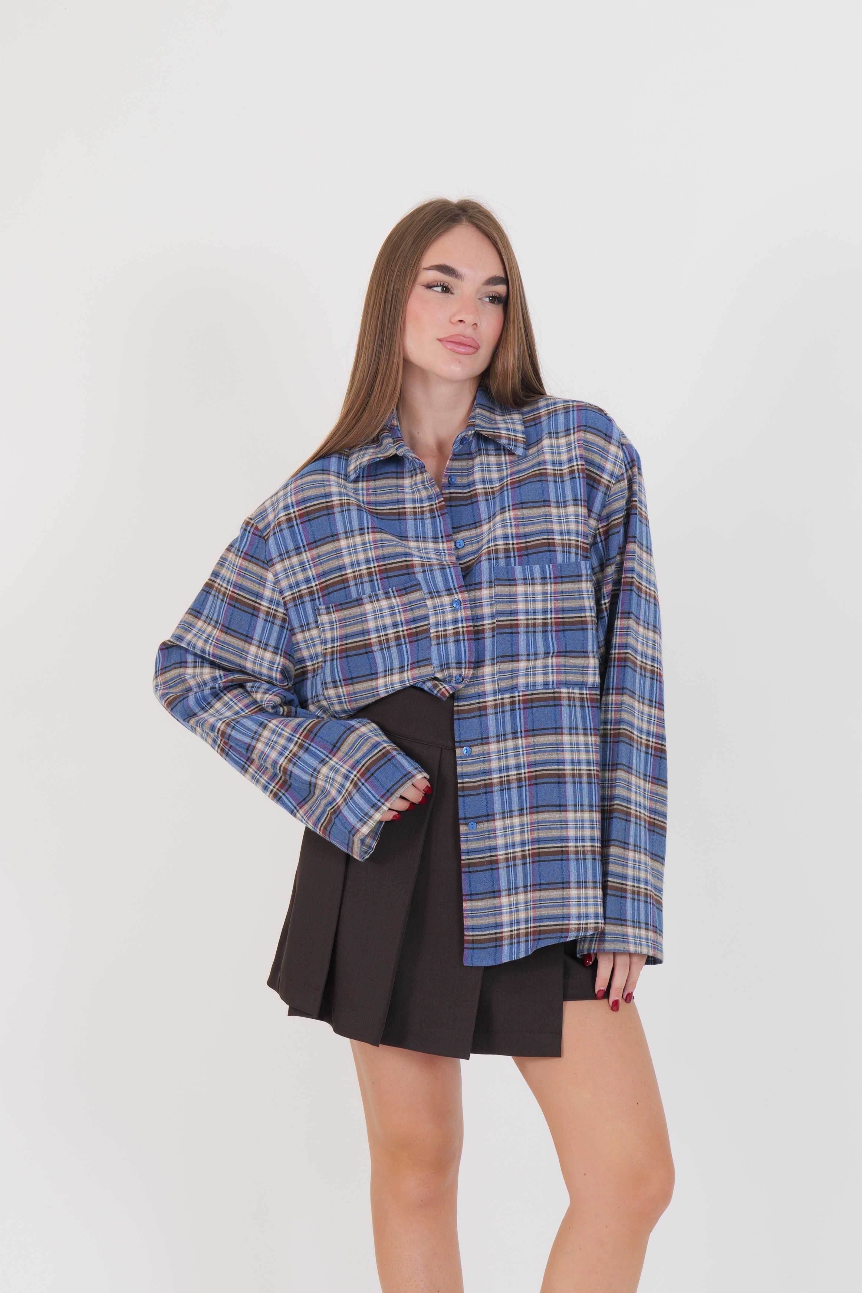 CAMICIA MAY BLU/MORO