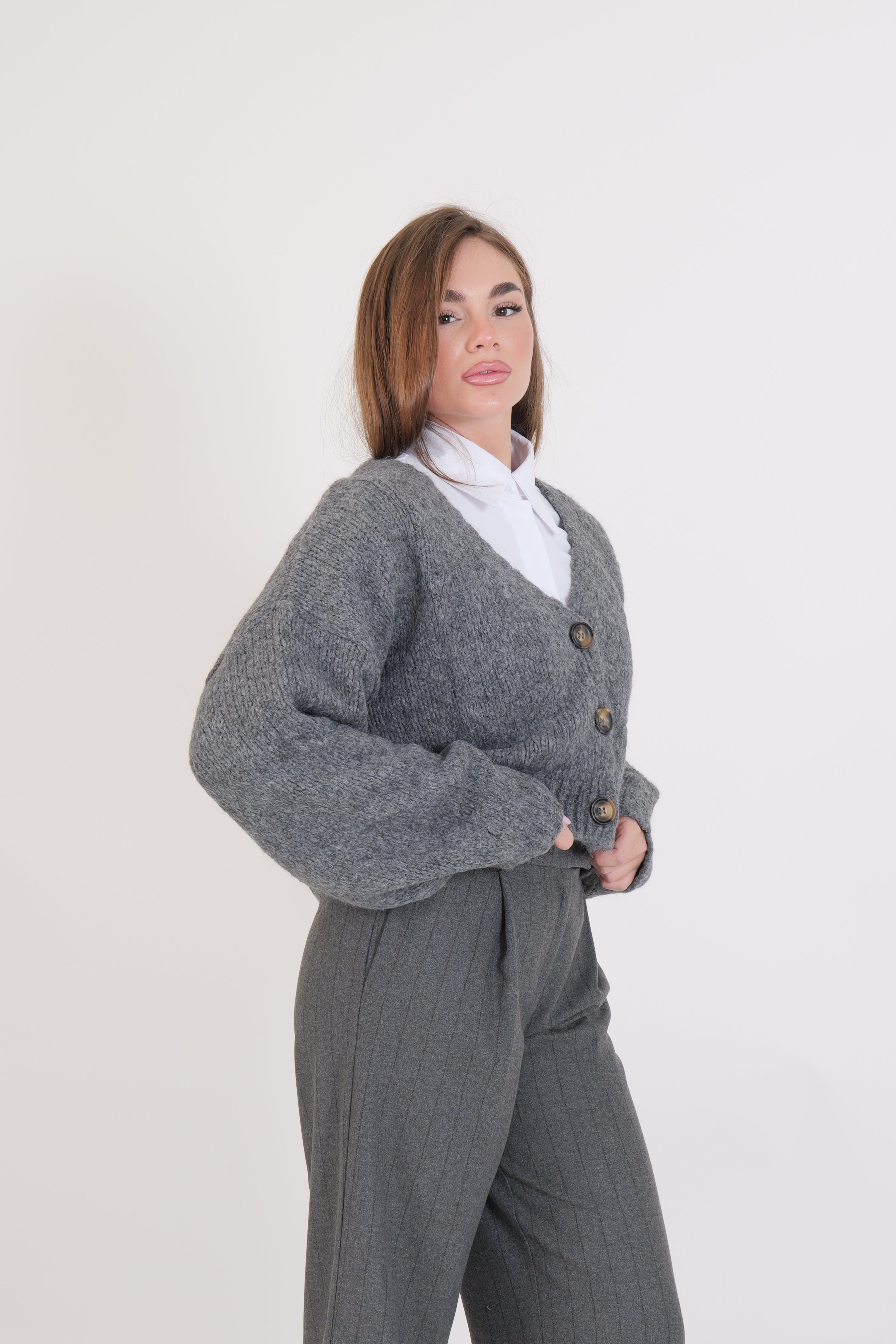 CARDIGAN GRIGIO MELANGE