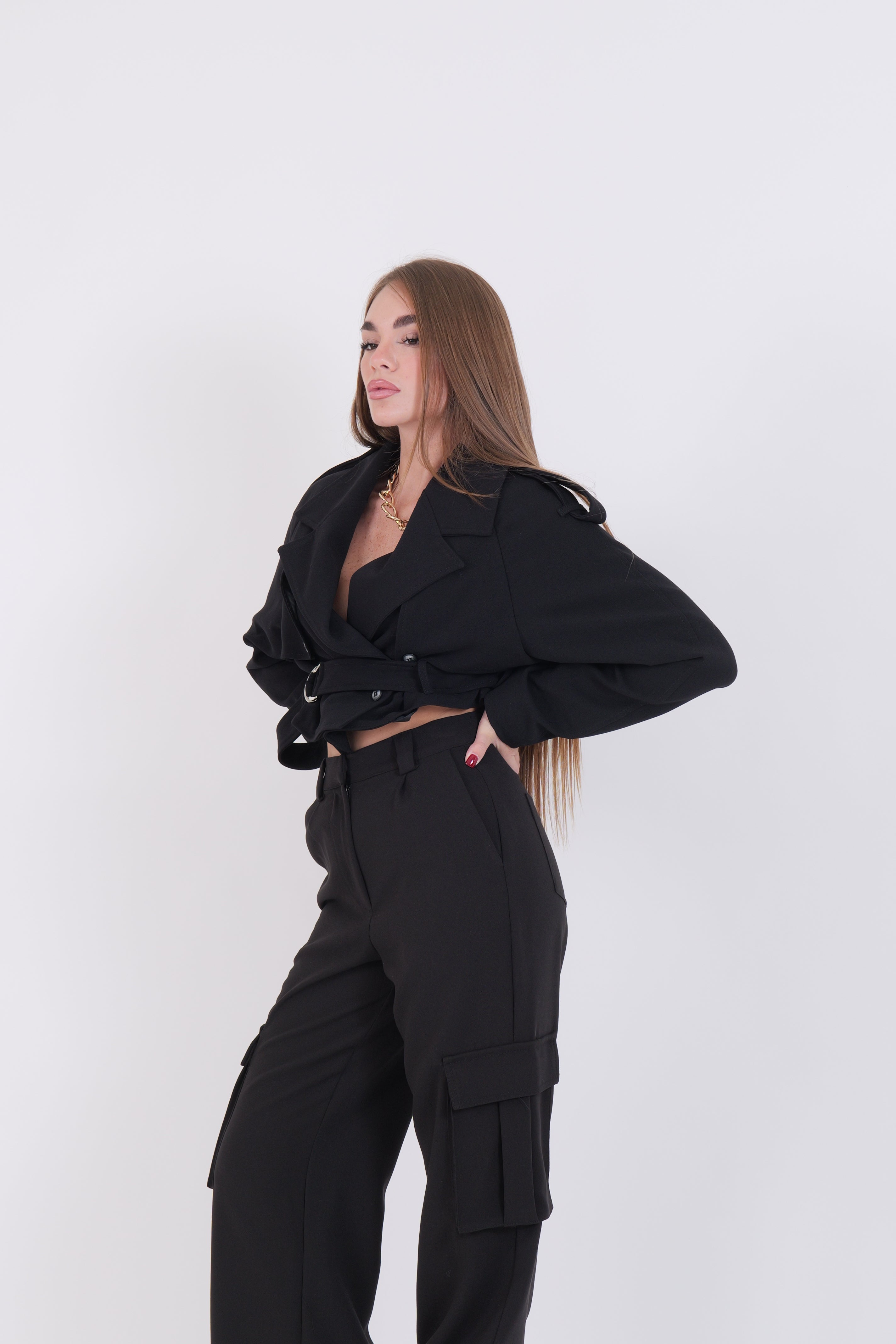 TRENCH CROP NERO