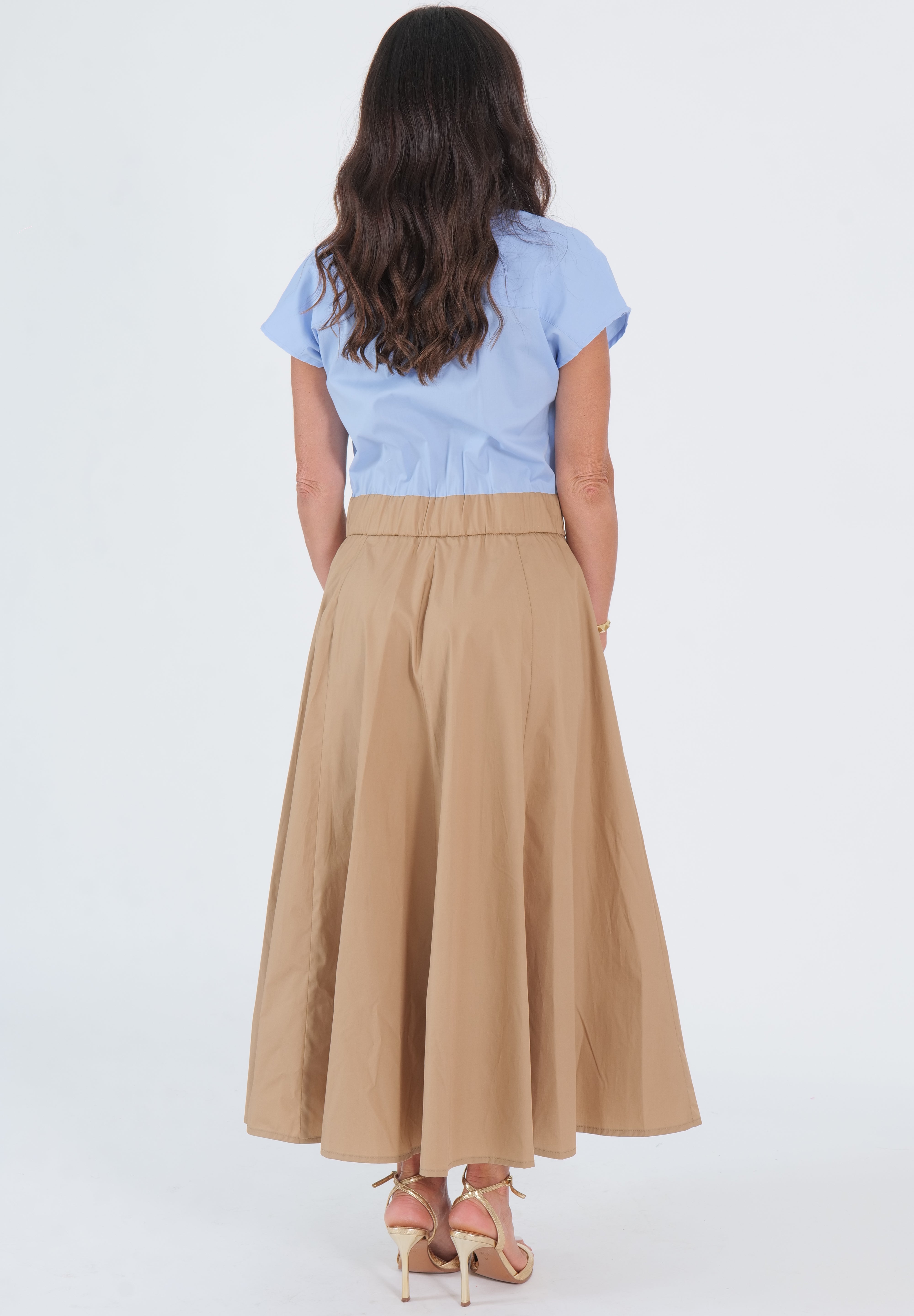 ABITO CAMICIA BLUE CAMEL