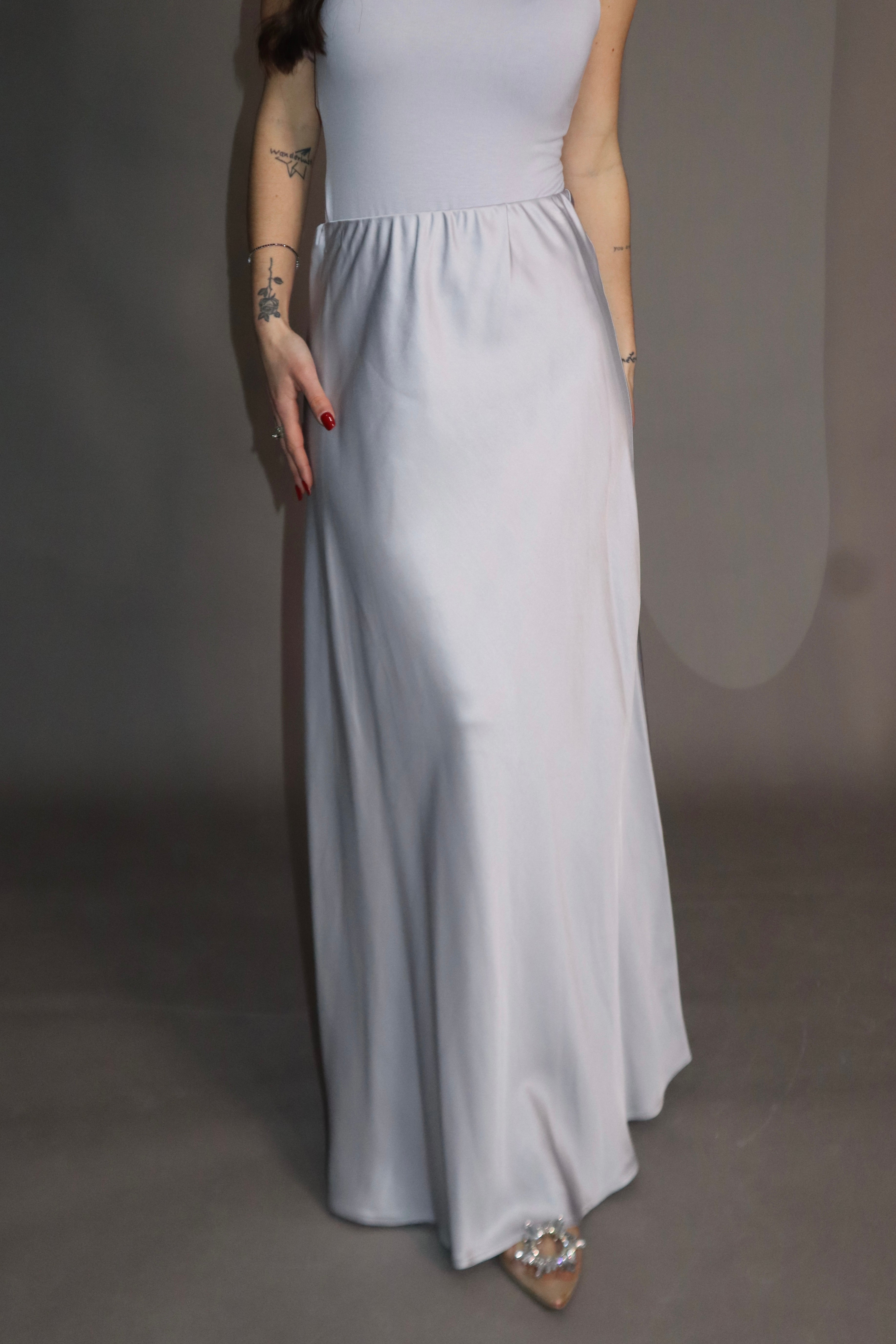 LONG SKIRT SATIN