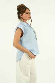 CAMICIA SKY SMANICATA